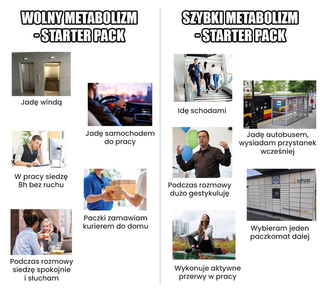 dlaczego mam wolny i szybki metabolizm - starter pack