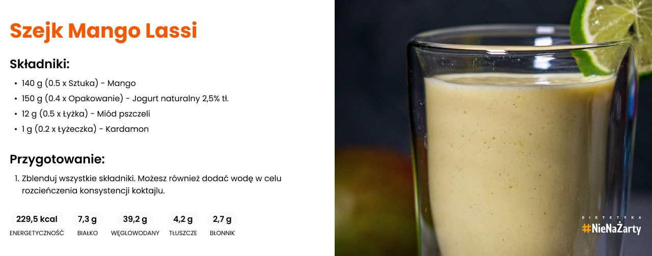 Koktajl odchudzający Mango Lassi