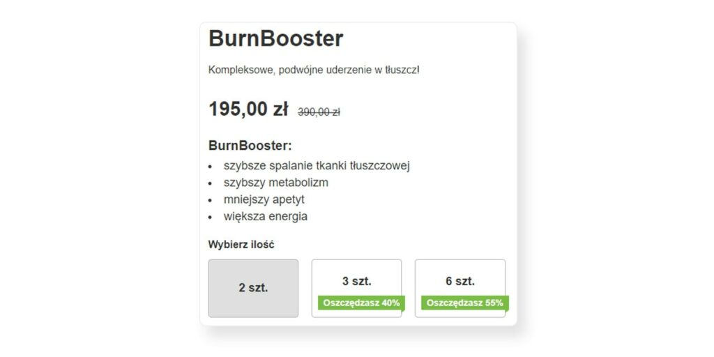 Reklama niedziałającego suplementu na odchudzanie