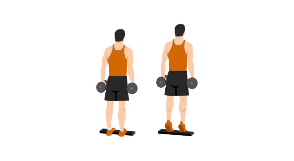 DB Calf Raises - Wspięcia na palce z hantlami
