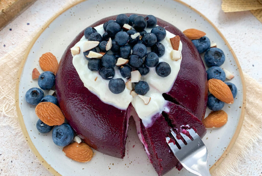 Pudding jagodowy z manny