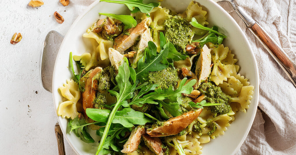 Makaron z pesto bazyliowym